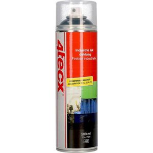 4tecx Industrielak Spray Gitzwart Hoogglans RAL9005 500Ml