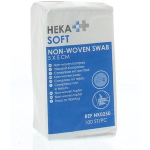 HEKA pres hydrofiel gaaskompres 5 cm x 5 cm niet steriel - 4 laags - 100 stuks