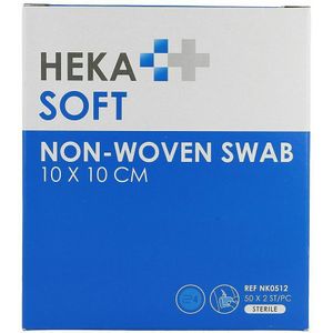 Heka - Soft - Gaaskompres - 10 x 10 cm - 50 x 2 Stuks