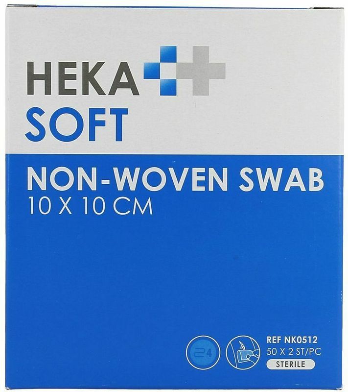 Heka - Soft - Gaaskompres - 10 x 10 cm - 50 x 2 Stuks