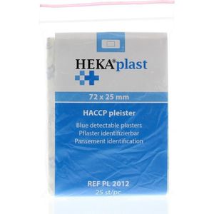 Blauwe pleister HACCP 25x72mm 25 stuks
