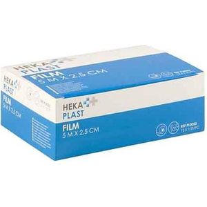 Hekafilm Non-woven hechtpleister 5m x 2.5cm (12st)