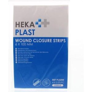 Suture Strips - Heka hechtingstrips 6 x 100mm - zakje 4 maal 5 stuks