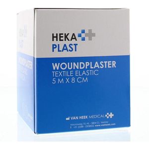 HEKA plast textile elastic dispenserdoos 5 m x 8 cm niet steriel - Pleister op rol