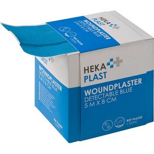 HACCP pleister op rol 5 m x 8 cm detectable