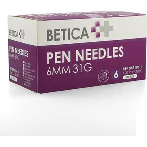 Betica pennaalden - 6MM x 31G - 100 stuks