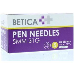 Betica pennaalden - 5MM x 31G - 100 stuks