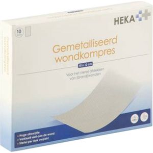 Alupad - Gemetalliseerd wondkompres 10 x 12 cm steriel - 10 stuks
