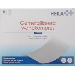 Alupad - Gemetalliseerd wondkompres 8 x 10 cm steriel - 10 stuks
