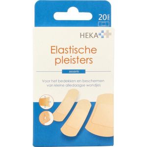HEKA - Plast - Wondpleister - Elastisch - Textiel - Assorti - 20 Pleisters