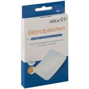 Hekaplast - Eilandpleister Border - Steriel - 6cm x 10cm - 10 Stuks