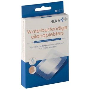 Hekaplast Waterproof Borderpleister 6 x 10 cm (10 stuks) Watervaste eilandpleister