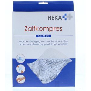 Heka zalfkompres 7,5x10cm - Zalfgazen - 6 stuks