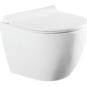 Qeramiq Salina toilet- wc pot – Inclusief toiletbril - spoelrandloos – Wit