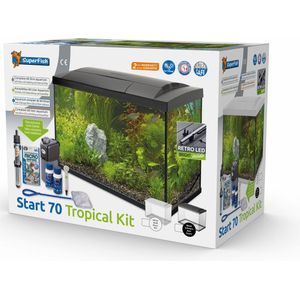 SuperFish Aquarium Start 70 Tropical - 58 x 30 x 45 cm - 70 L - Wit