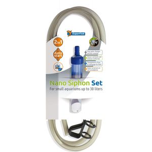 SuperFish Nano Siphon Set - Aquariumpomp - Aquaria tot 30 ltr - Transparant/Blauw