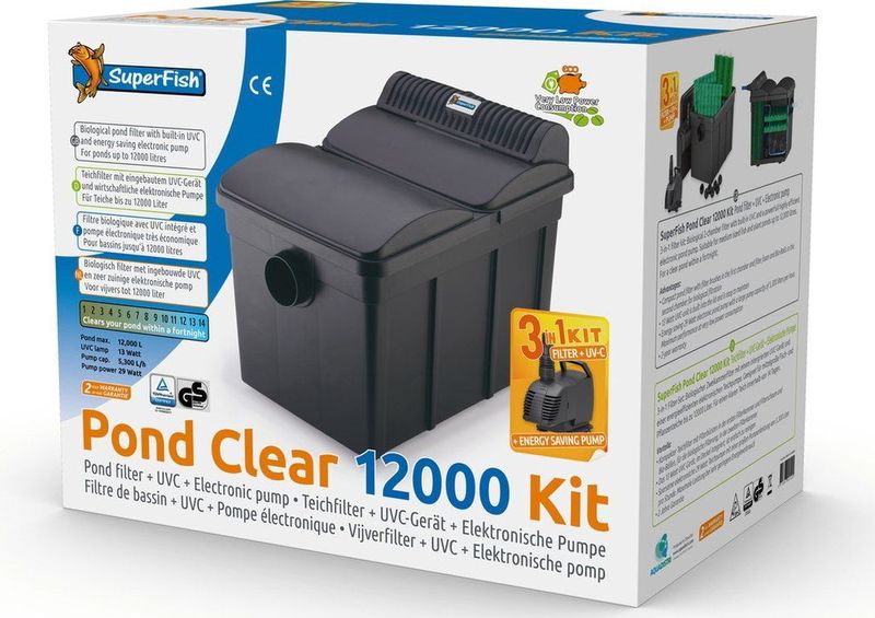 SuperFish Pond Clear 12000 Kit