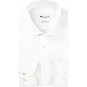 Profuomo Hadleighs Royal Twill Shirt - Wit - Heren Overhemden - Slim Fit