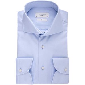 Profuomo, Overhemden, Heren, Blauw, S, Katoen, Zakelijk Overhemd