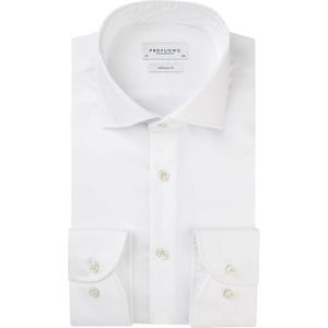 Profuomo - Regular Fit Overhemd - Wit - Katoen - Strijkvrij