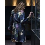 ESSENZA Fleur Badjas Nightblue - Zacht en Warm - Met Bloemenpatroon