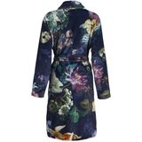 ESSENZA Fleur Badjas Nightblue - Zacht en Warm - Met Bloemenpatroon