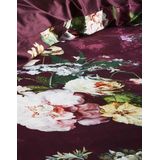 ESSENZA Fleur Dekbedovertrek Bordeauxrood - Lits-Jumeaux XL – 260x200/220 cm