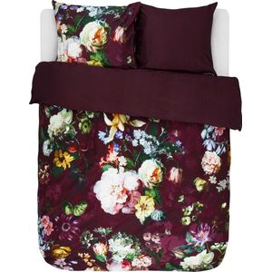 ESSENZA Fleur Dekbedovertrek Bordeauxrood - Lits-Jumeaux XL – 260x200/220 cm
