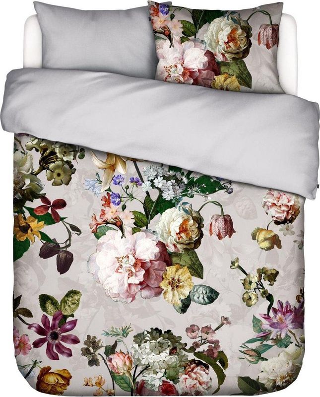 ESSENZA Fleur Dekbedovertrek Grijs - Lits-Jumeaux XL – 260x200/220 cm