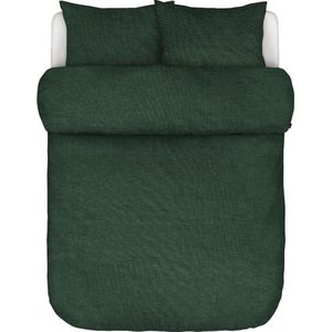 Marc O'Polo Dekbedovertrek Linnen Valka Deep Green 1 persoons