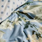 ESSENZA - Rosalee - Dekbedovertrekset - IJsblauw - Katoen Satijn