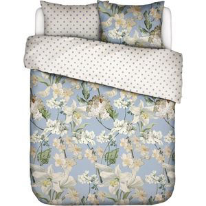Dekbedovertrek Essenza Rosalee Iceblue Satijn-240 x 200 / 220 cm | Lits-Jumeaux