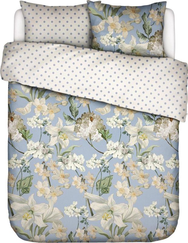 ESSENZA - Rosalee - Dekbedovertrekset - IJsblauw - Katoen Satijn