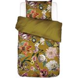 ESSENZA Filou Dekbedovertrekset - Olive - Katoen Satijn - 260 x 220 cm