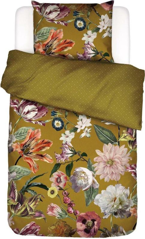 ESSENZA Filou Dekbedovertrekset - Olive - Katoen Satijn - 260 x 220 cm