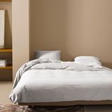 ESSENZA Minte Dekbedovertrek Grijs - Eenpersoons - Satijn - 300 Threadcount