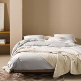 ESSENZA Minte Dekbedovertrek Grijs - Eenpersoons - Satijn - 300 Threadcount