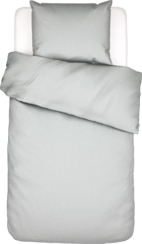 ESSENZA Minte Dekbedovertrek Grijs - Eenpersoons - Satijn - 300 Threadcount