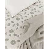 Dekbedovertrek - Grijs - Katoen - Enkele Bed