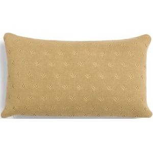 ESSENZA Knitted Ajour Fern yellow Sierkussen 30 x 50 cm