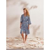 ESSENZA - Sarai - Kimono - Sloe Blue - 100% Katoen Satijn