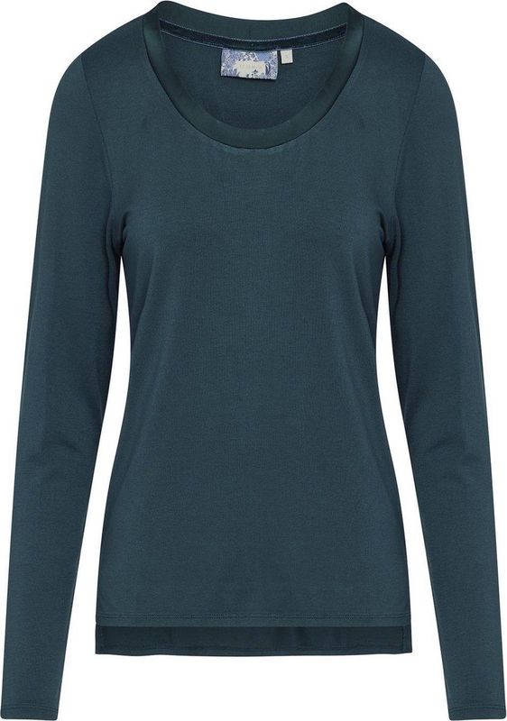 ESSENZA Luyza Uni Top Lange Mouw deep sea blue