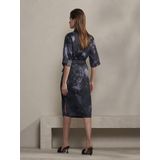 Essenza Kimono Sarai Flora - Nightblue - Elegante Driekwartsmouwen