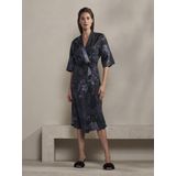 Essenza Kimono Sarai Flora - Nightblue - Elegante Driekwartsmouwen