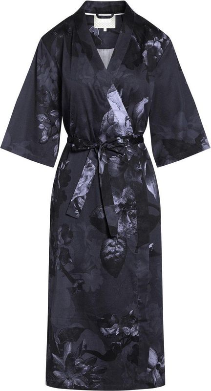 Essenza Kimono Sarai Flora - Nightblue - Elegante Driekwartsmouwen