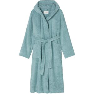 Marc O'Polo Badjas Timeless Aquamarine - Comfortable Badstof met Capuchon