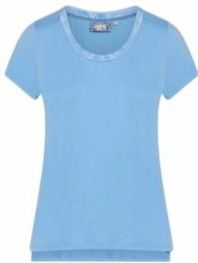 Essenza - Luyza Uni - T-Shirt - Azur Blue - 95% Viscose Eco Vero