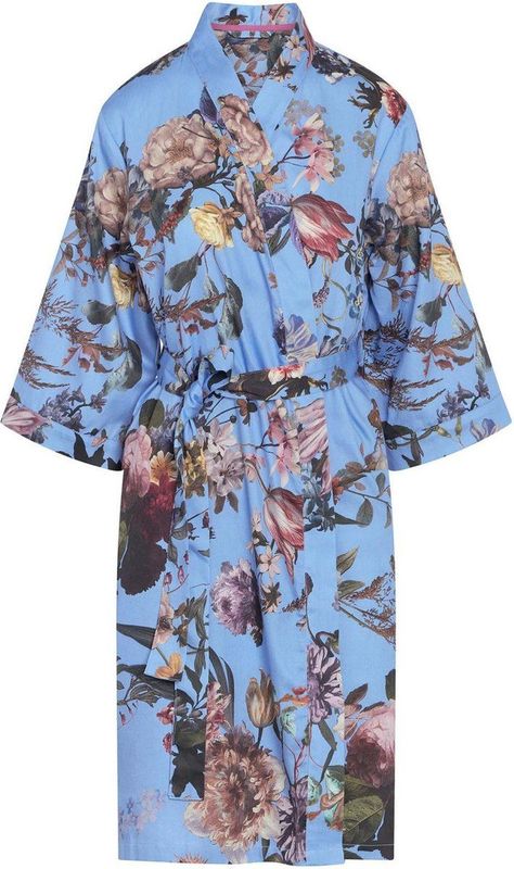 ESSENZA Kimono Sarai Isabella Azurblauw - Bloemenprint