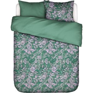 ESSENZA Yfke Easy green Dekbedovertrekset 200 x 220 cm