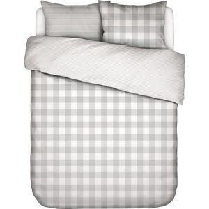 Essenza Chess Dekbedovertrek Grey 200x200/220